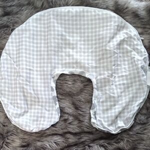 Boppy Nursing Pillow with Gray Checkered Cover